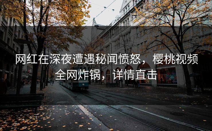 网红在深夜遭遇秘闻愤怒，樱桃视频全网炸锅，详情直击